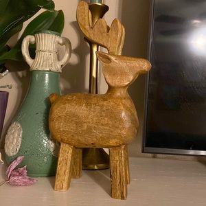 Wooden reindeer decor